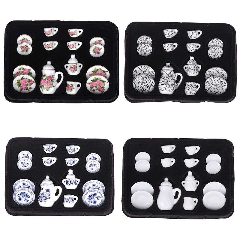 Dollhouse Furniture Set - 1 takım seramik ölçekli 1:12 bebek