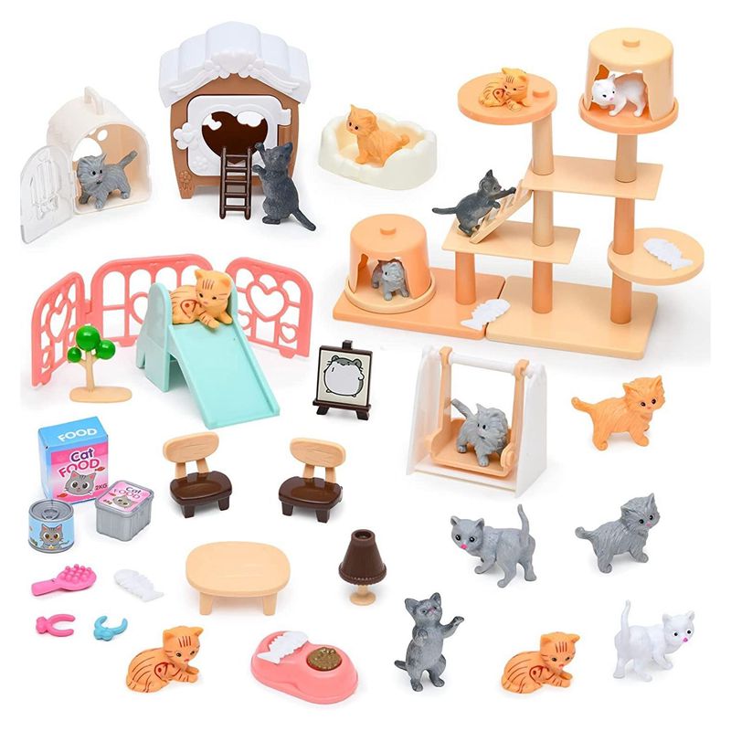 Dollhouse Furniture Set - Kedi Parçası evcil hayvan seti Kawaii