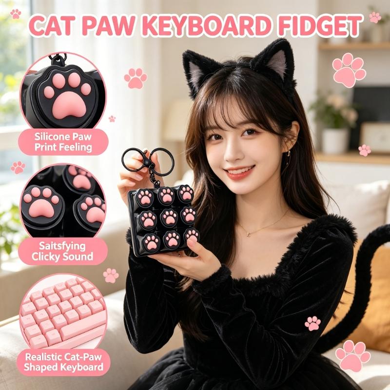 Kids Toys Entertainer - Silikon Kediler Paws Klavye Tuş Baskı