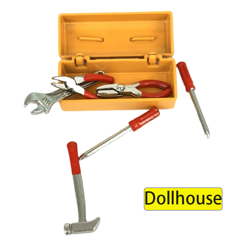 Dollhouse Furniture Set - 1 takım Dollhouse minyatür alet kutusu