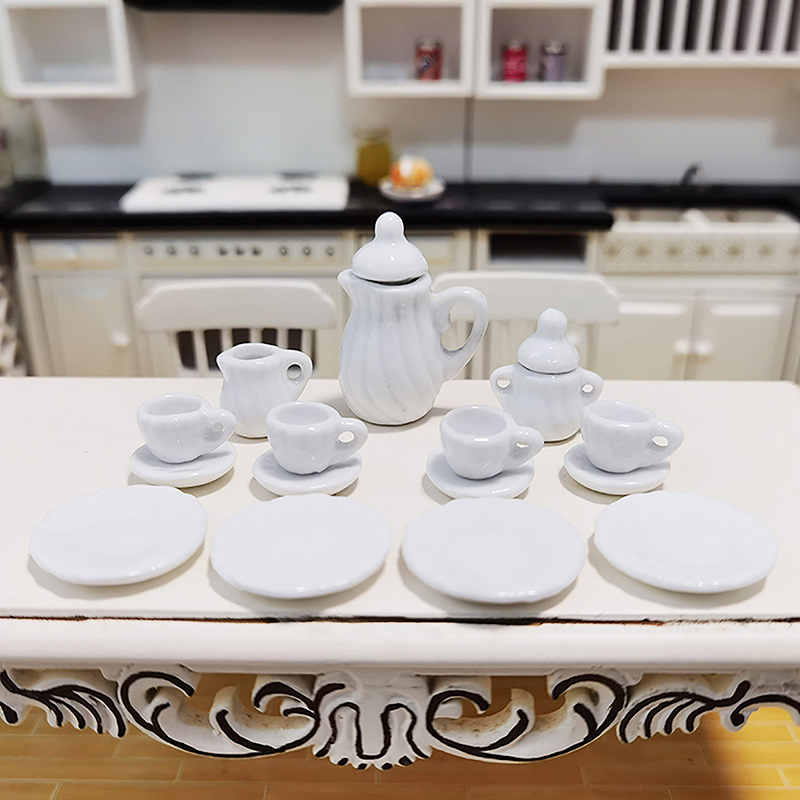 1 takım seramik ölçekli 1:12 b - Dollhouse Furniture Set incelemesi ve fiyatı