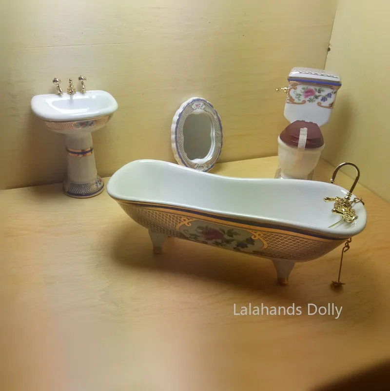 4 adet/takım Dollhouse Mini ya - Dollhouse Furniture Set incelemesi ve fiyatı