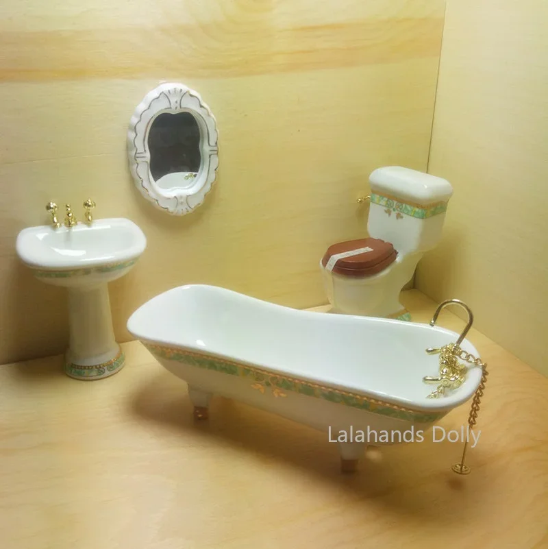 4 adet/takım Dollhouse Mini ya - Dollhouse Furniture Set incelemesi ve fiyatı